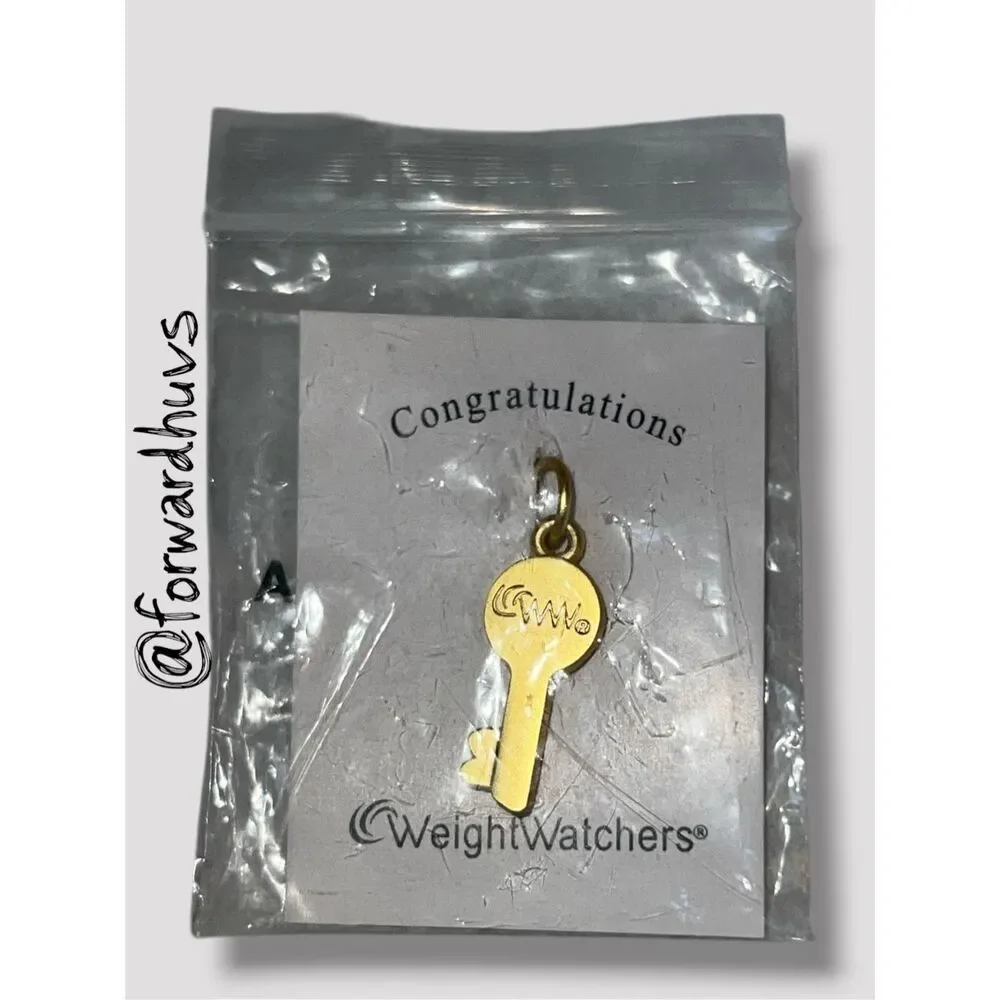 Weight Watchers Gold‑Tone Key Charm NOS